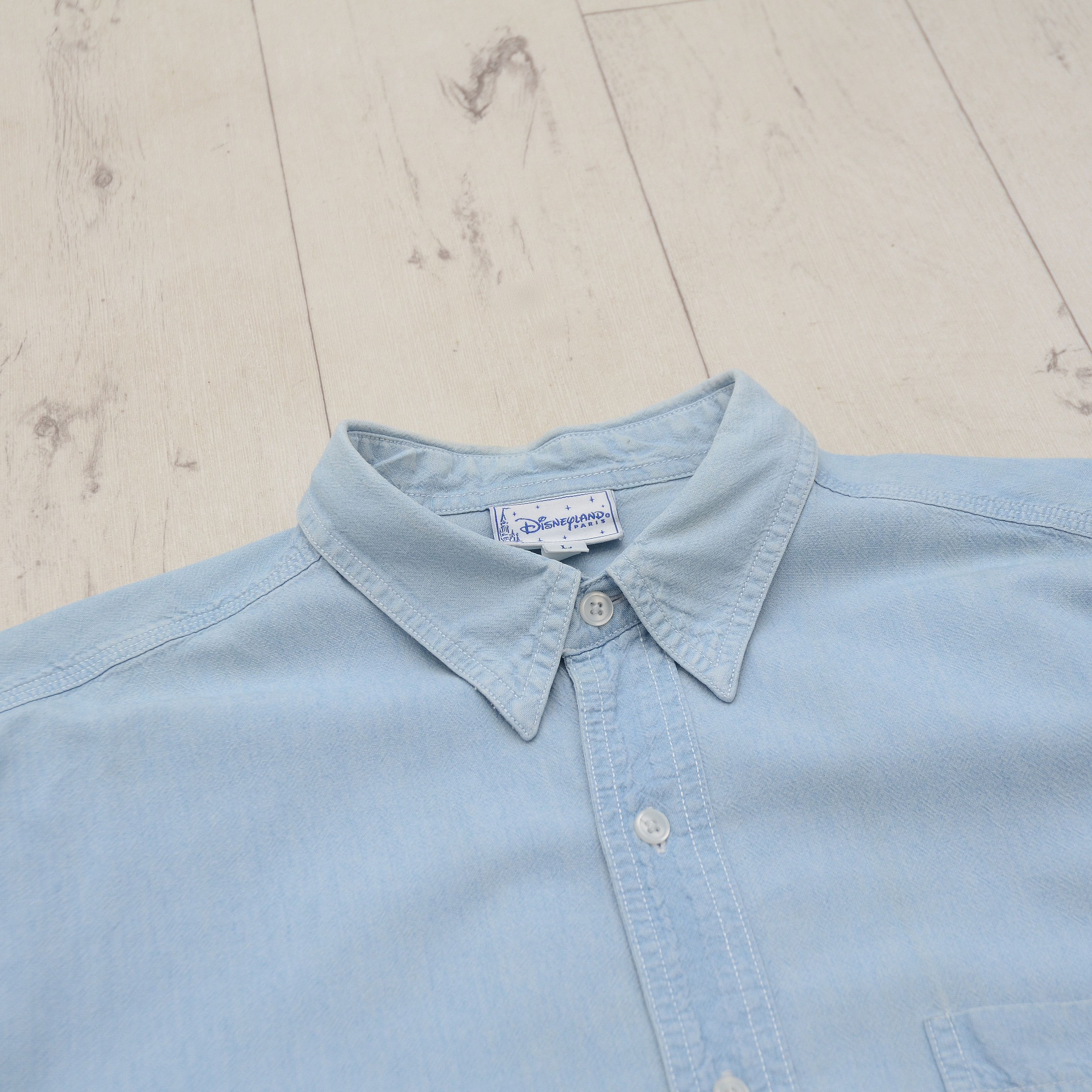 Disney × Vintage Vintage Disney Store Denim Shirt Evolution Mickey Mouse Size US L / EU 52-54 / 3 - 7 Thumbnail