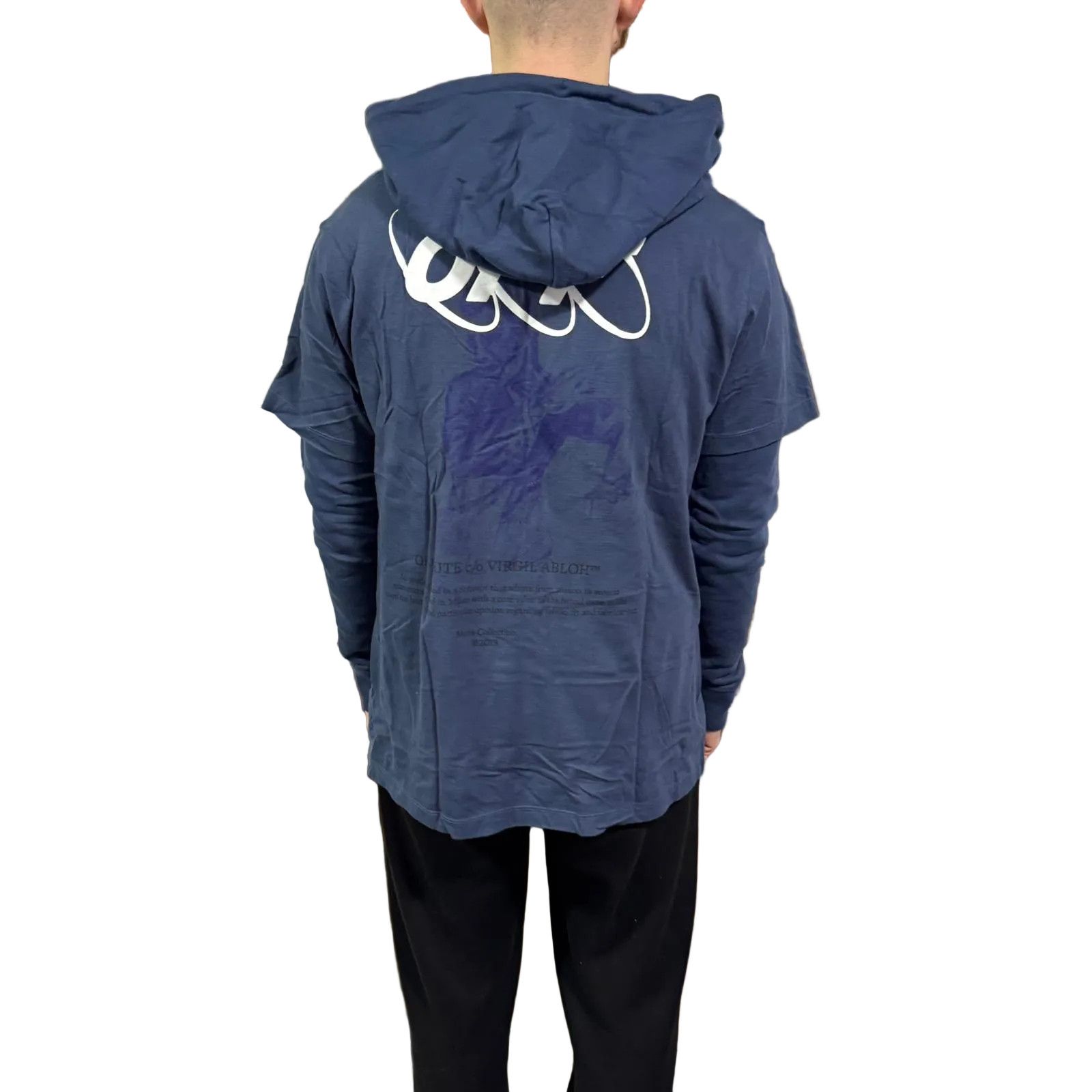Off-White Blue Mirko First Oversized Layered Tee Hoodie Size US M / EU 48-50 / 2 - 2 Thumbnail