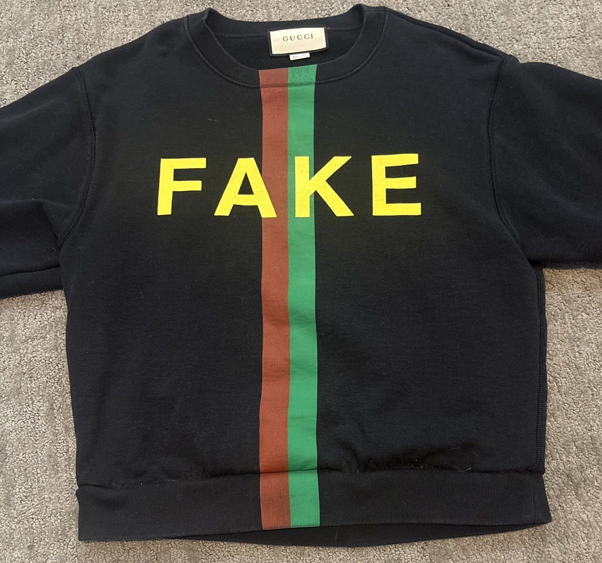 Gucci Gucci “FAKE” Collection Mens Crew neck Size US M / EU 48-50 / 2 - 2 Thumbnail
