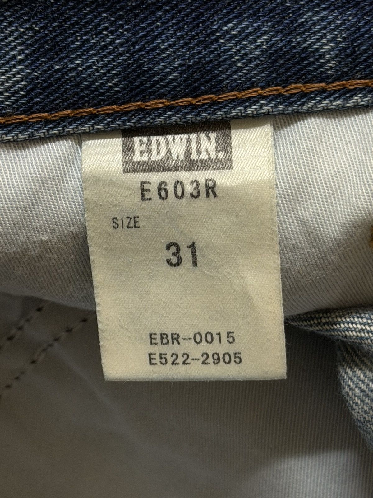 Edwin Vintage 90s Japan Edwin Blue Mud Wash Whiskers Distress Size US 32 / EU 48 - 7 Thumbnail