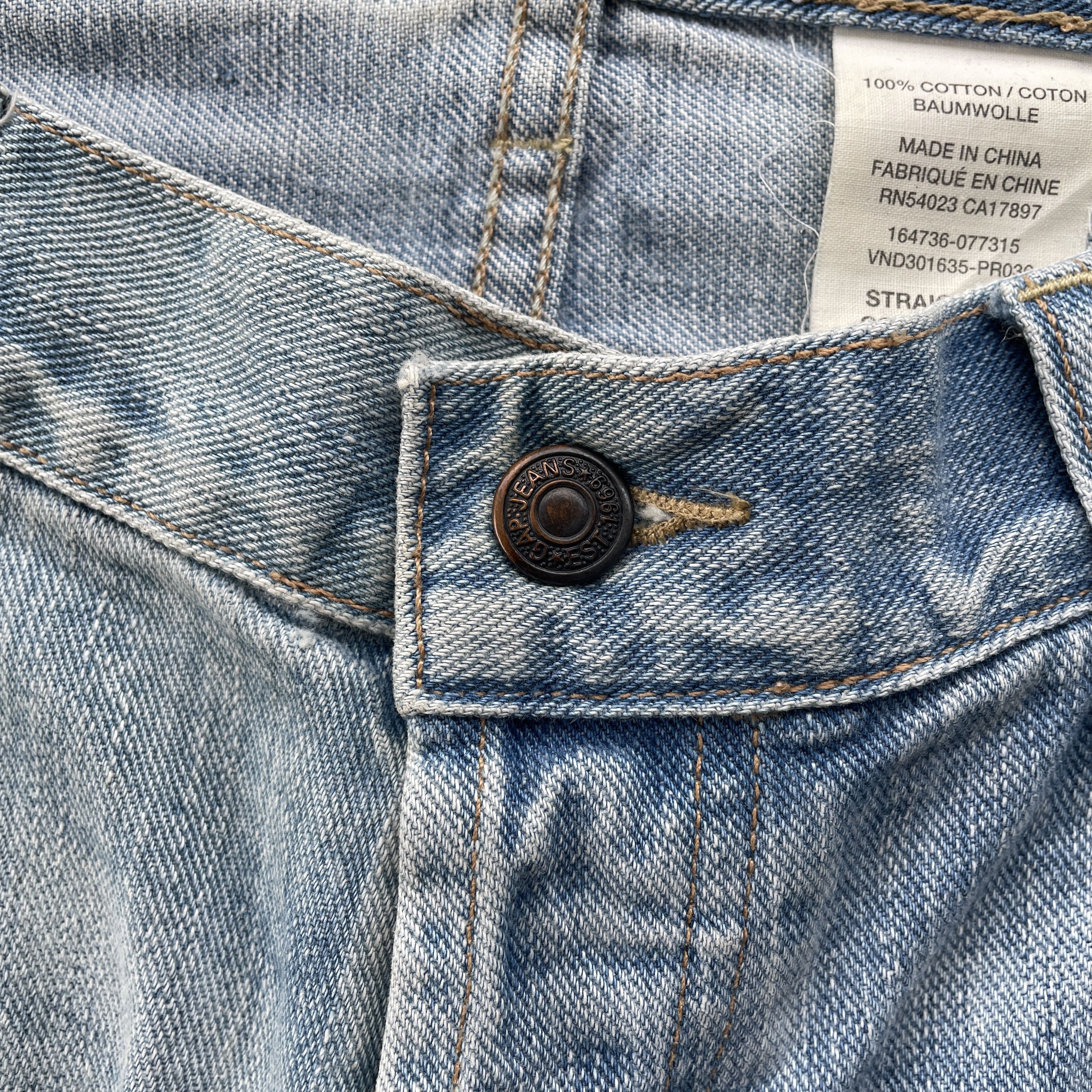 Gap × Jean W32x31.5💥 Vintage 1969 Gap Denim Faded Jeans Pants Size US 32 / EU 48 - 6 Thumbnail