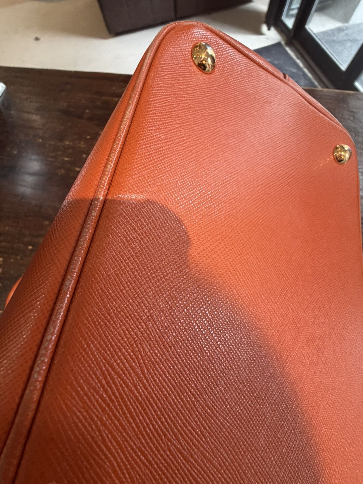Prada Prada Galleria Saffiano Leather Tote – Papaya ✨ Size ONE SIZE - 9 Thumbnail
