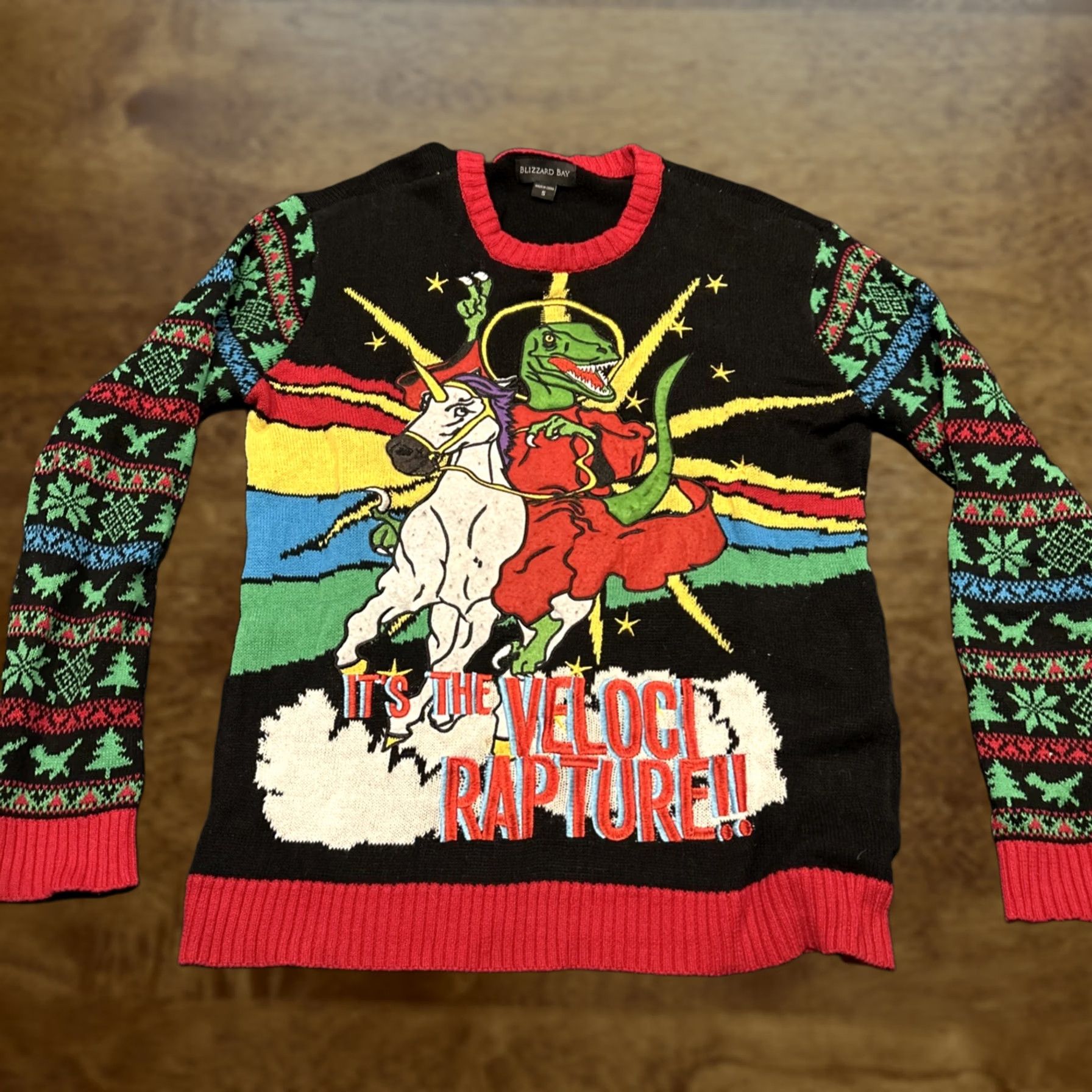 Vintage VINTAGE Blizzard Dinosaur Christmas Ugly Sweater Men’s S Veloci-rapture A49 Size US S / EU 44-46 / 1 - 1 Thumbnail