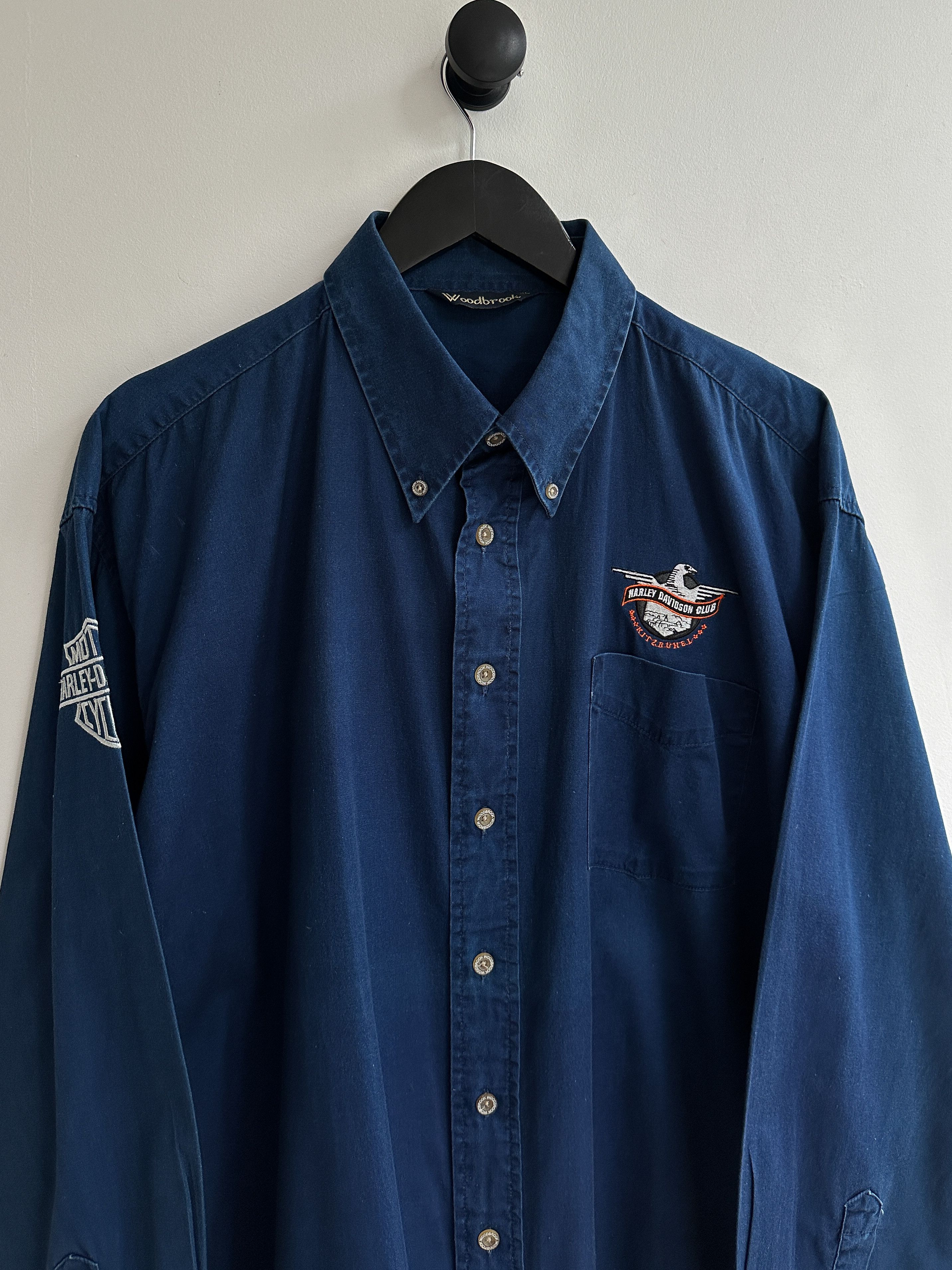 Harley Davidson Vintage Woodbrook Harley Davidson Club Shirt Size US XL / EU 56 / 4 - 2 Thumbnail