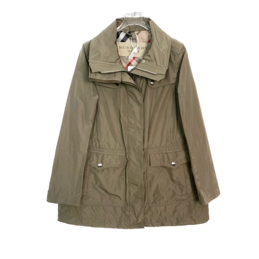Burberry Burberry Brit Womens Olive Green Lightweight Trench Coat Siz Size XS / US 0-2 / IT 36-38 - 1 Thumbnail