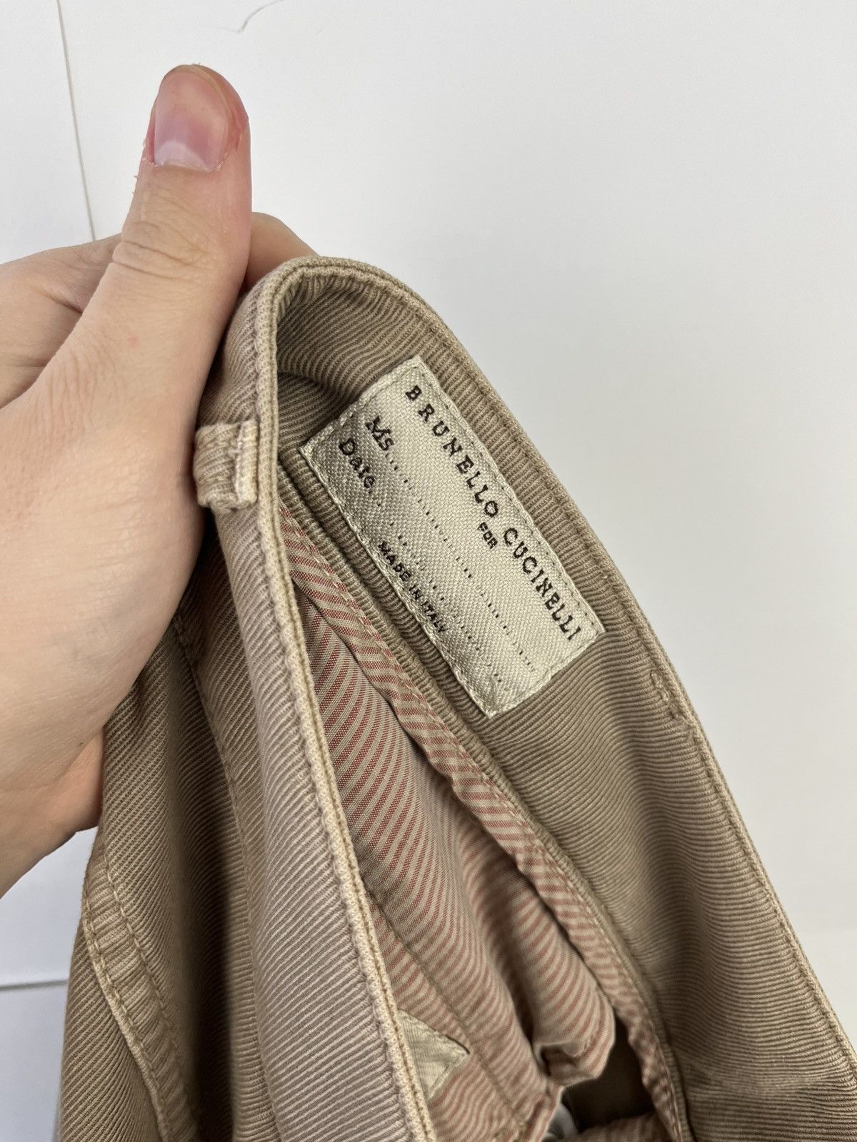 Brunello Cucinelli Brunello Cucinelli Lux Leather & Cotton Pants Trousers Italy Size 28" / US 6 / IT 42 - 8 Thumbnail