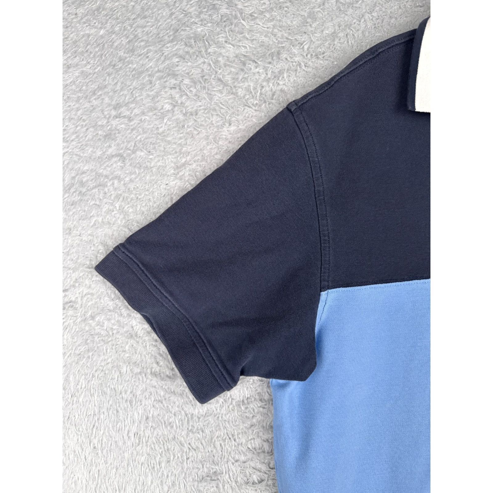 Nautica Nautica Men's Polo Shirt Medium Blue Colorblock 100% Cotton Short Sleeve Golf Activewear Size US M / EU 48-50 / 2 - 3 Thumbnail