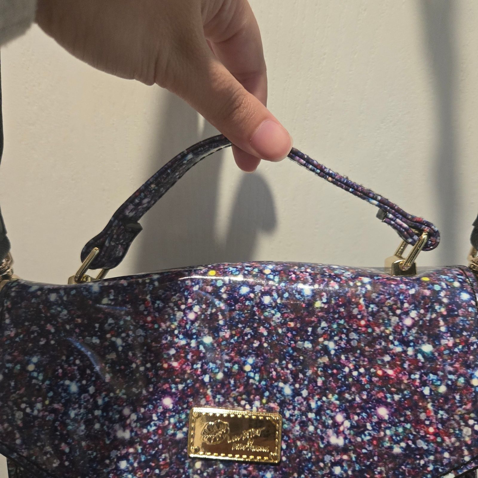 Betsey Johnson Betsey Johnson Blaney Embossed Satchel Crossbody purple Size ONE SIZE - 4 Thumbnail