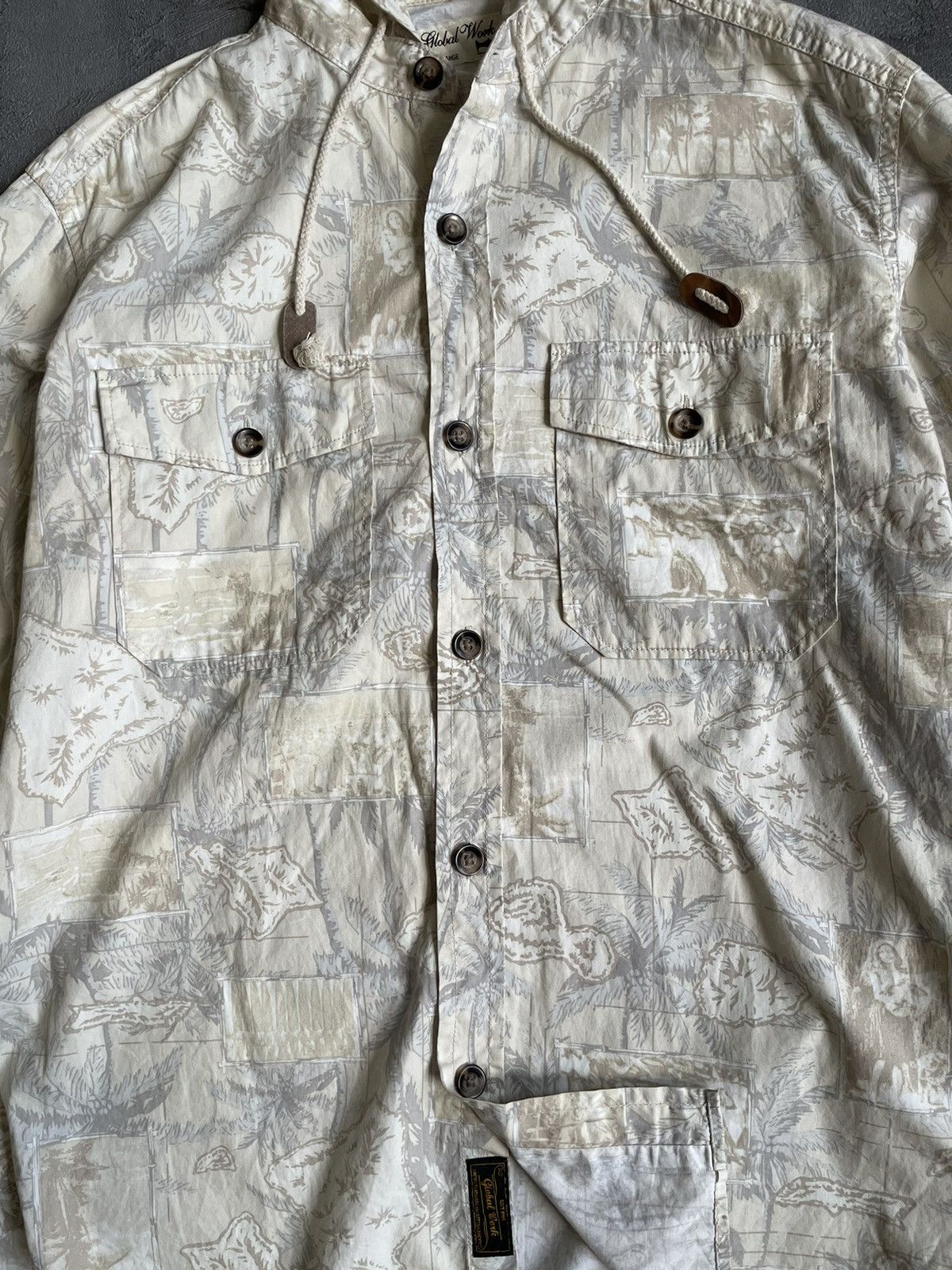 Global Work × Japanese Brand Global Work hooded shirt Japanese brand Size US M / EU 48-50 / 2 - 6 Thumbnail