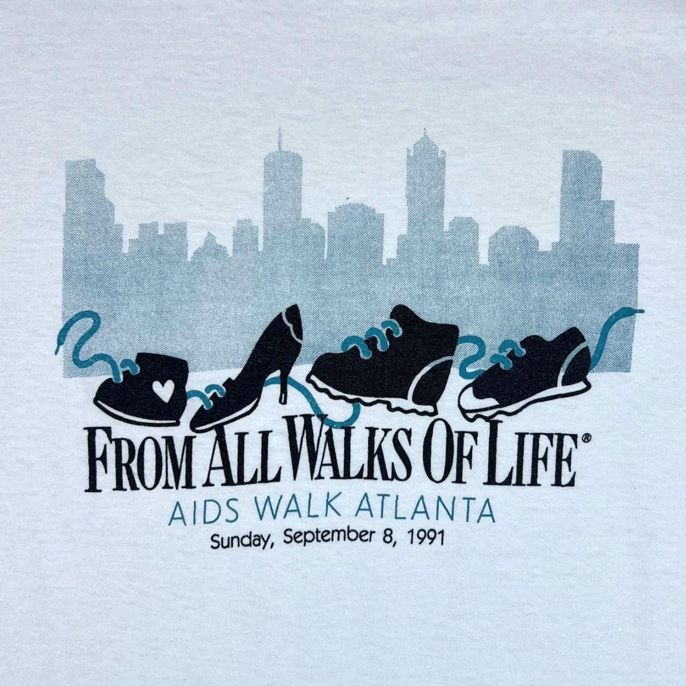 Vintage VINTAGE Oneita FROM ALL WALKS OF LIFE 1991 Souvenir Single Stitch T-Shirt Large Mens White Graphic print Size US L / EU 52-54 / 3 - 2 Thumbnail