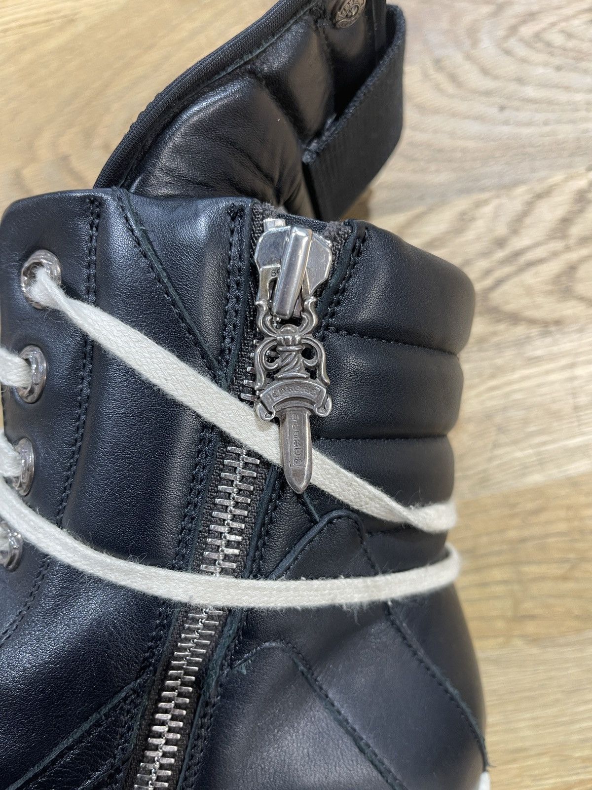 Rick Owens Black/Black Chrome Hearts Rick Owens Geobasket size 43 | Grailed