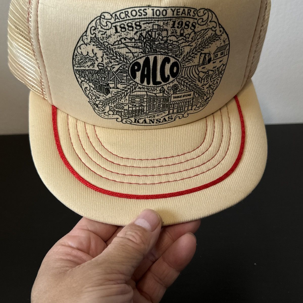 Vintage Vintage 80s Palco Kansas Trucker Hat Across 100 Years 1988 Size ONE SIZE - 2 Thumbnail