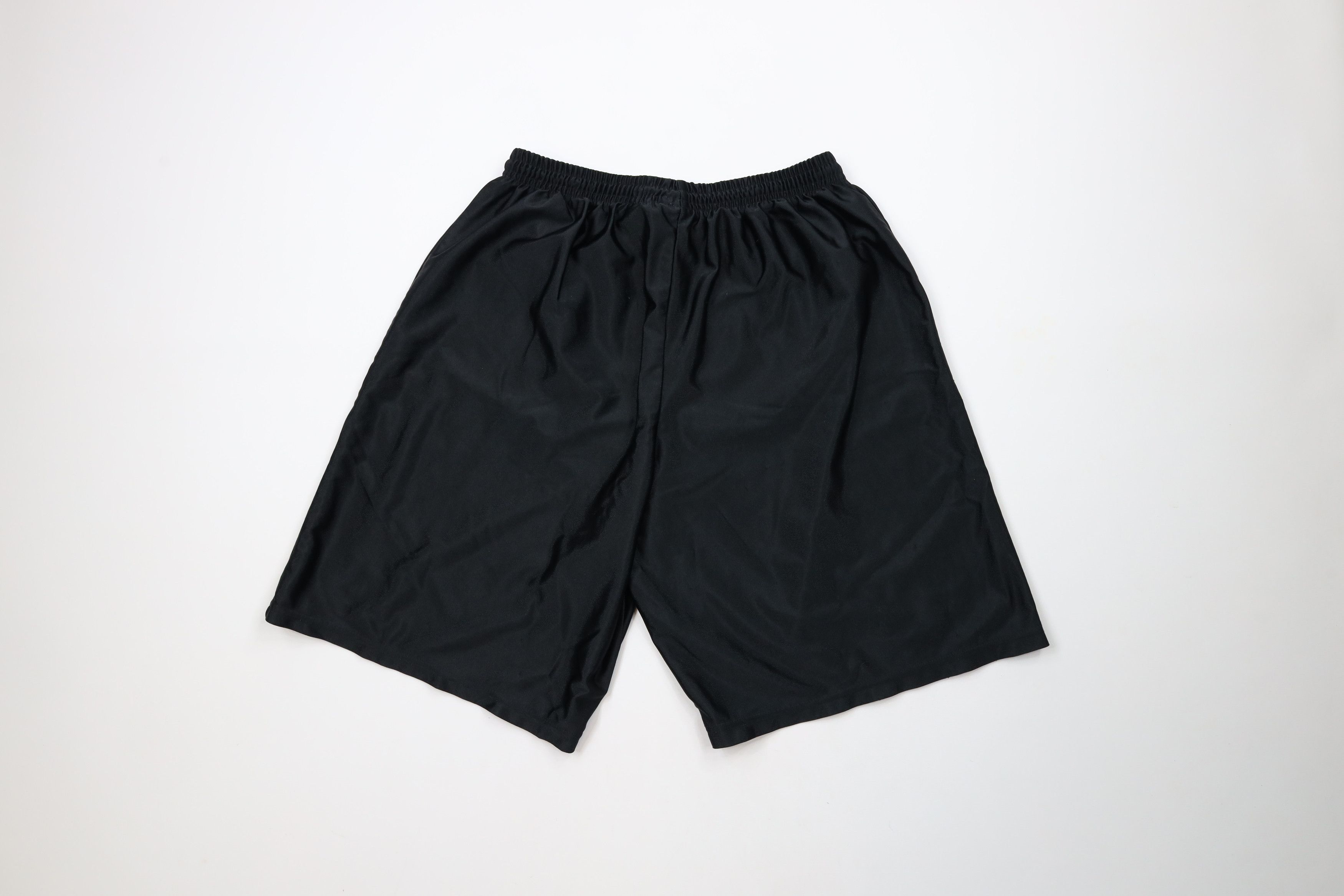 Nike × Vintage Vintage 90s Nike Scott Mini Swoosh Above Knee Shorts Black Size US 34 / EU 50 - 9 Thumbnail