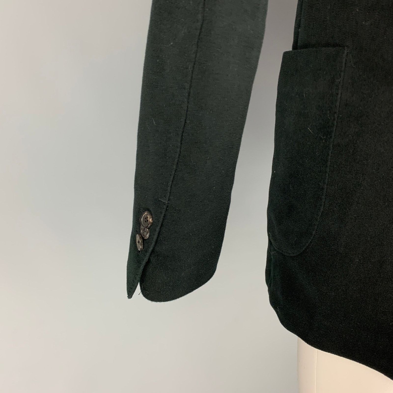 Other Size 40 Black Cotton Single Breasted Sport Coat Size 40R - 5 Thumbnail