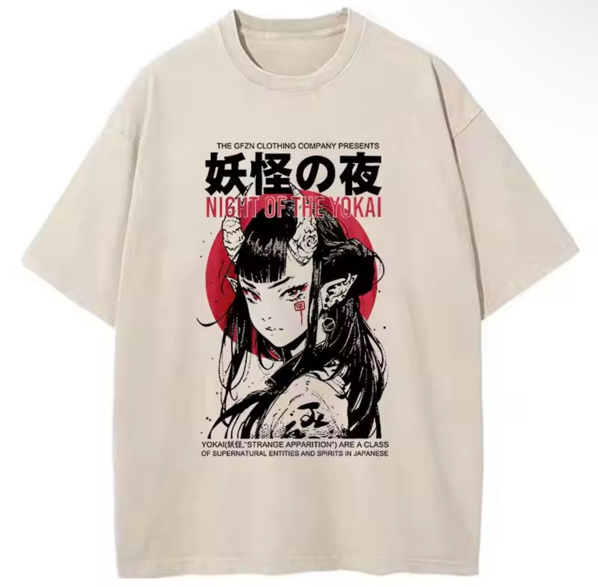 Japanese Brand Streetwear Gothic Japanese Anime Monster Girl Washed T-Shirt Size US M / EU 48-50 / 2 - 1 Thumbnail