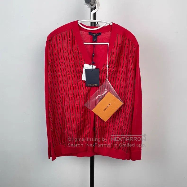 Louis Vuitton Louis Vuitton Red Wool Cardigan shirt Size US L / EU 52-54 / 3 - 1 Thumbnail