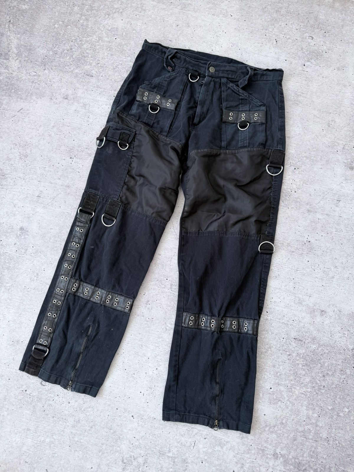 Other Archive S.D.L. Cyber Goth Bondage Pants Vintage Y2K Punk Size US 33 - 3 Thumbnail