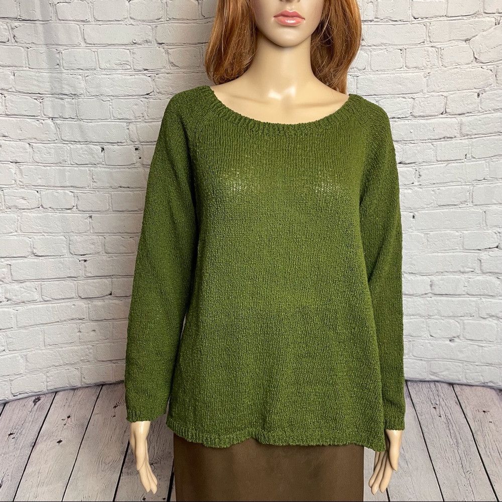 Other NWT New Italian Cotton Moss Green Sweater Made In Italy Siz Size S / US 4 / IT 40 - 2 Thumbnail