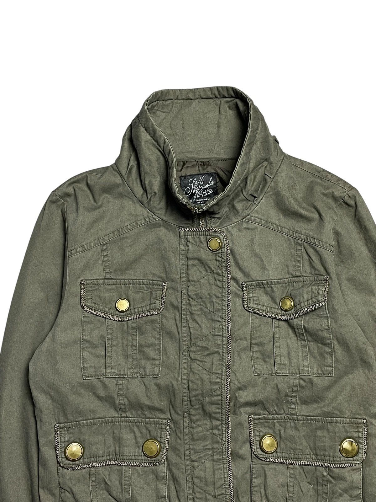 14th Addiction 2000’s Sly Bomber - Cyber Military Cargo Jacket Size US M / EU 48-50 / 2 - 6 Thumbnail