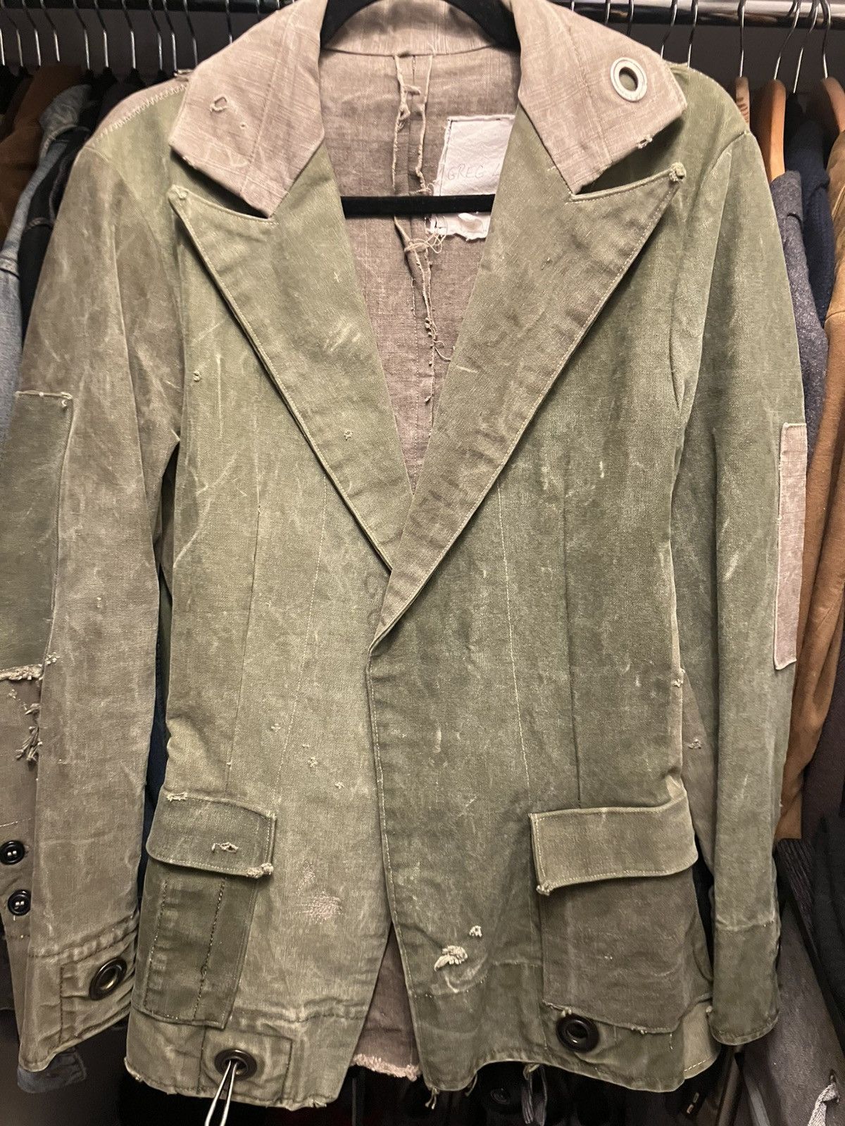 Greg Lauren Greg Lauren Vintage Military Tent Jacket Size 48R - 8 Thumbnail