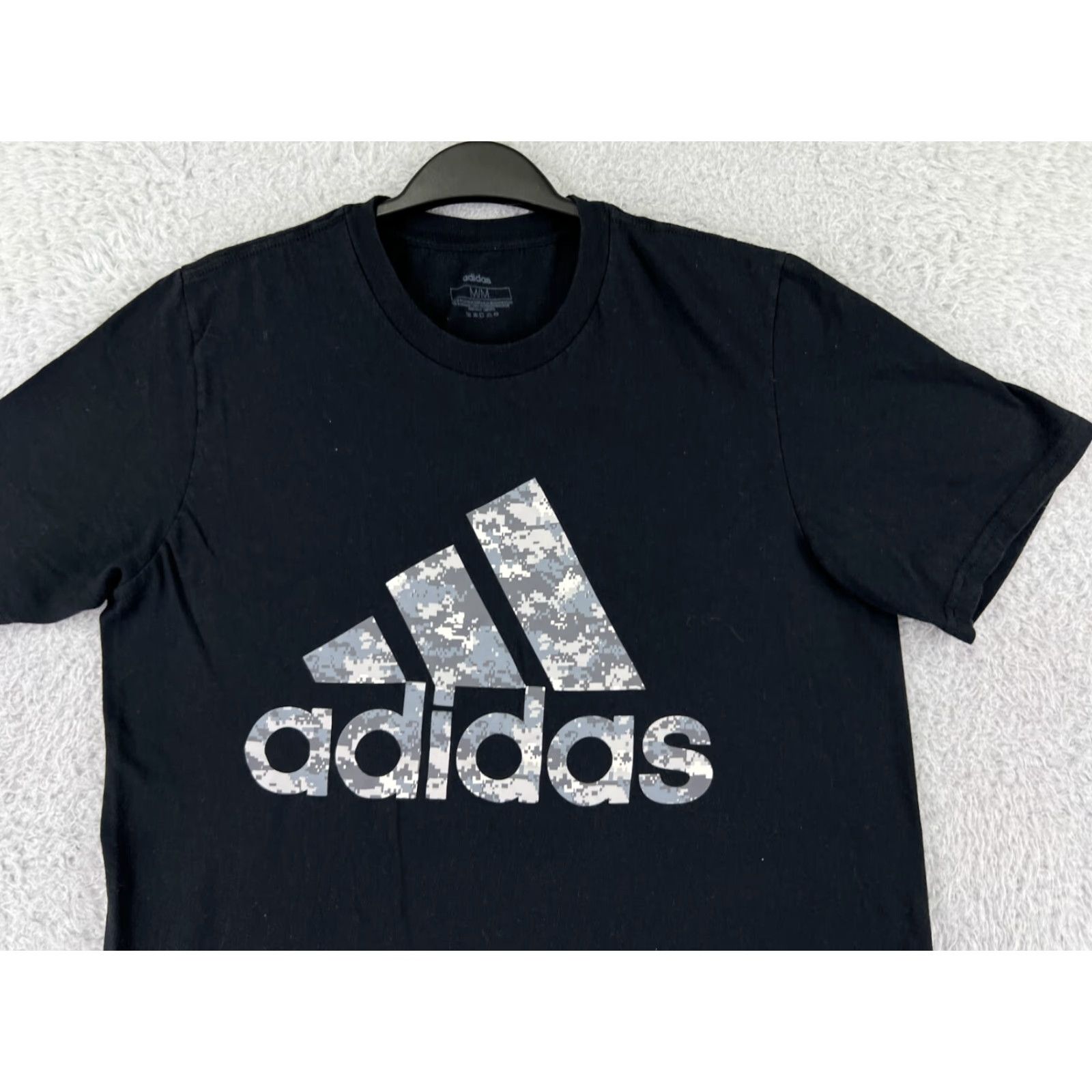 Adidas Adidas Shirt Men Medium Black Digital Camo Logo Short Sleeve Brand Cotton Crew Size US M / EU 48-50 / 2 - 5 Thumbnail