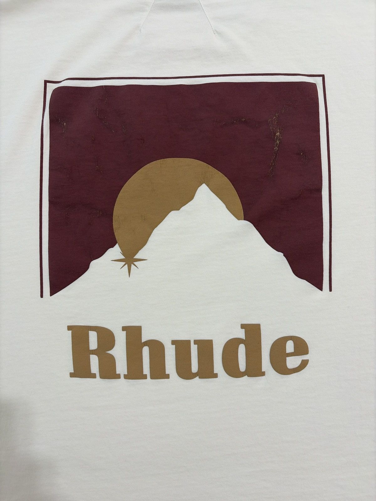 Rhude Rhude Red Gold Moonlight Tee Size US XL / EU 56 / 4 - 4 Thumbnail