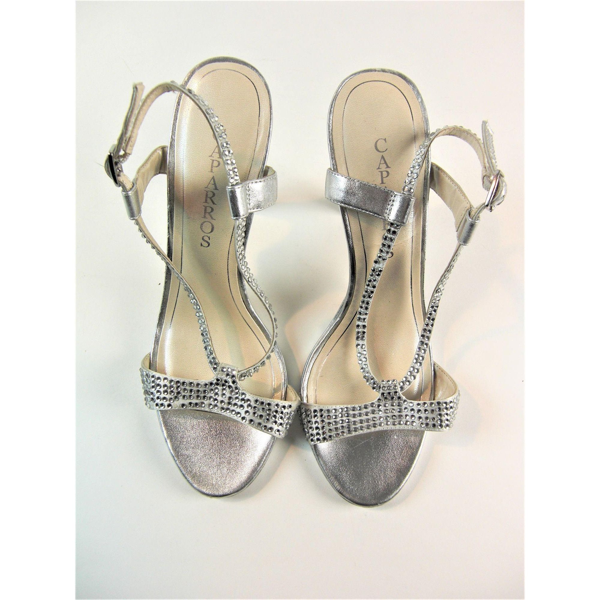 Other Women's Caparros Silver Ankle Strap Pumps Heels/Shoes Size 8 Size US 8 / IT 38 - 4 Thumbnail