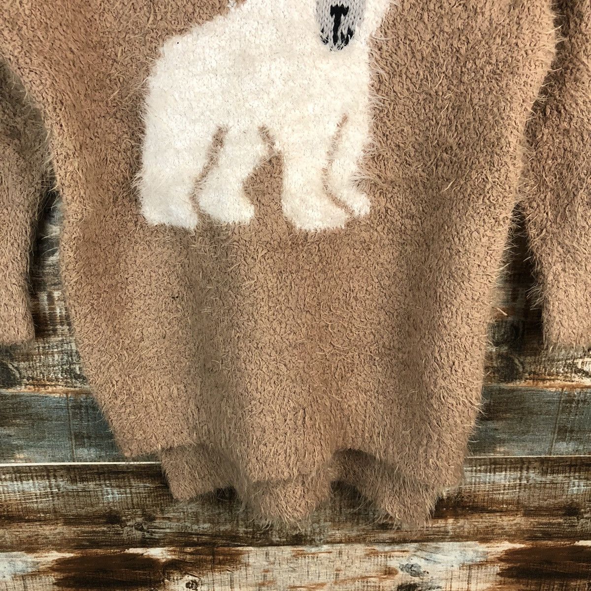 Homespun Knitwear × Japanese Brand Japanese Brand bear Brown Knitwear #A1766 Size L / US 10 / IT 46 - 6 Thumbnail