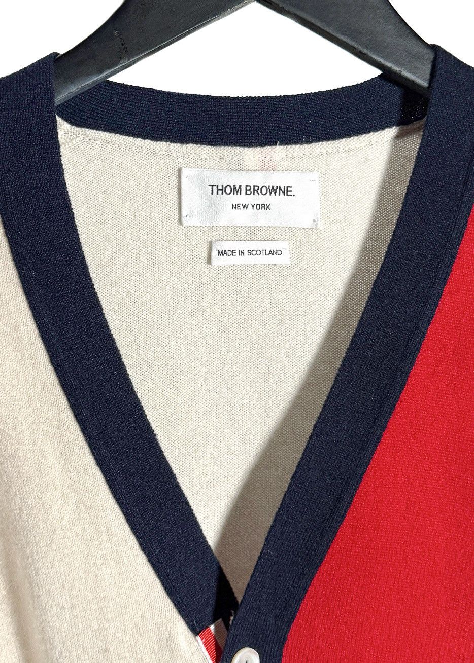 Thom Browne Thom Browne Tricolour Colourblock Cashmere Cardigan Sweater Size US XL / EU 56 / 4 - 6 Thumbnail