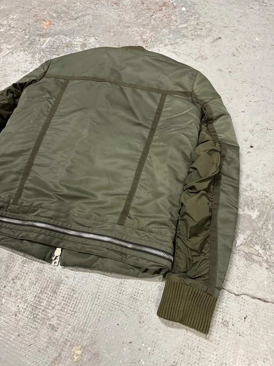 Balmain 2010s Balmain Multi Zips Aviator Green Bomber Jacket Size US M / EU 48-50 / 2 - 9 Thumbnail