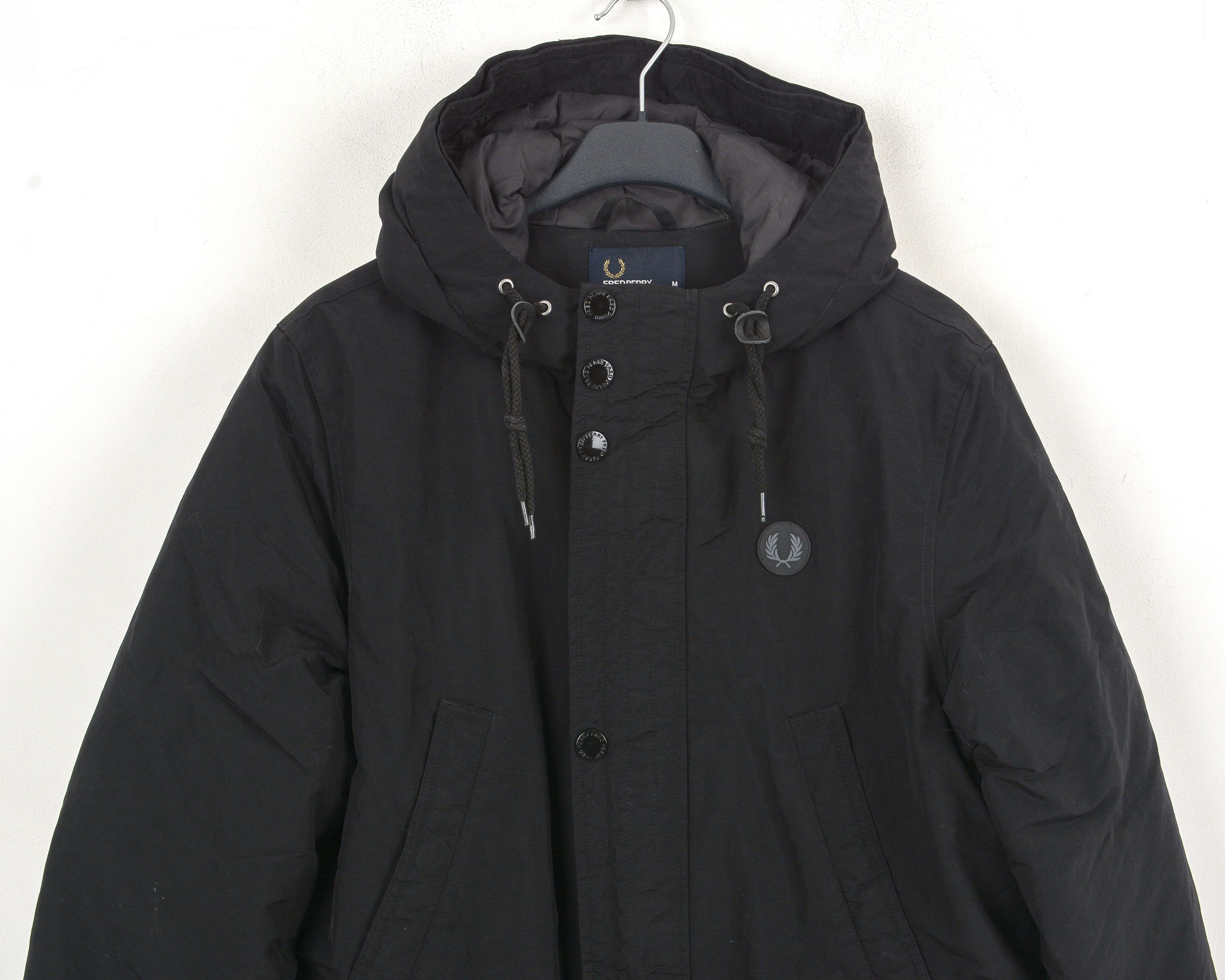 Fred Perry Down puffer padded jacket men m parka coat hooded Size US M / EU 48-50 / 2 - 2 Thumbnail