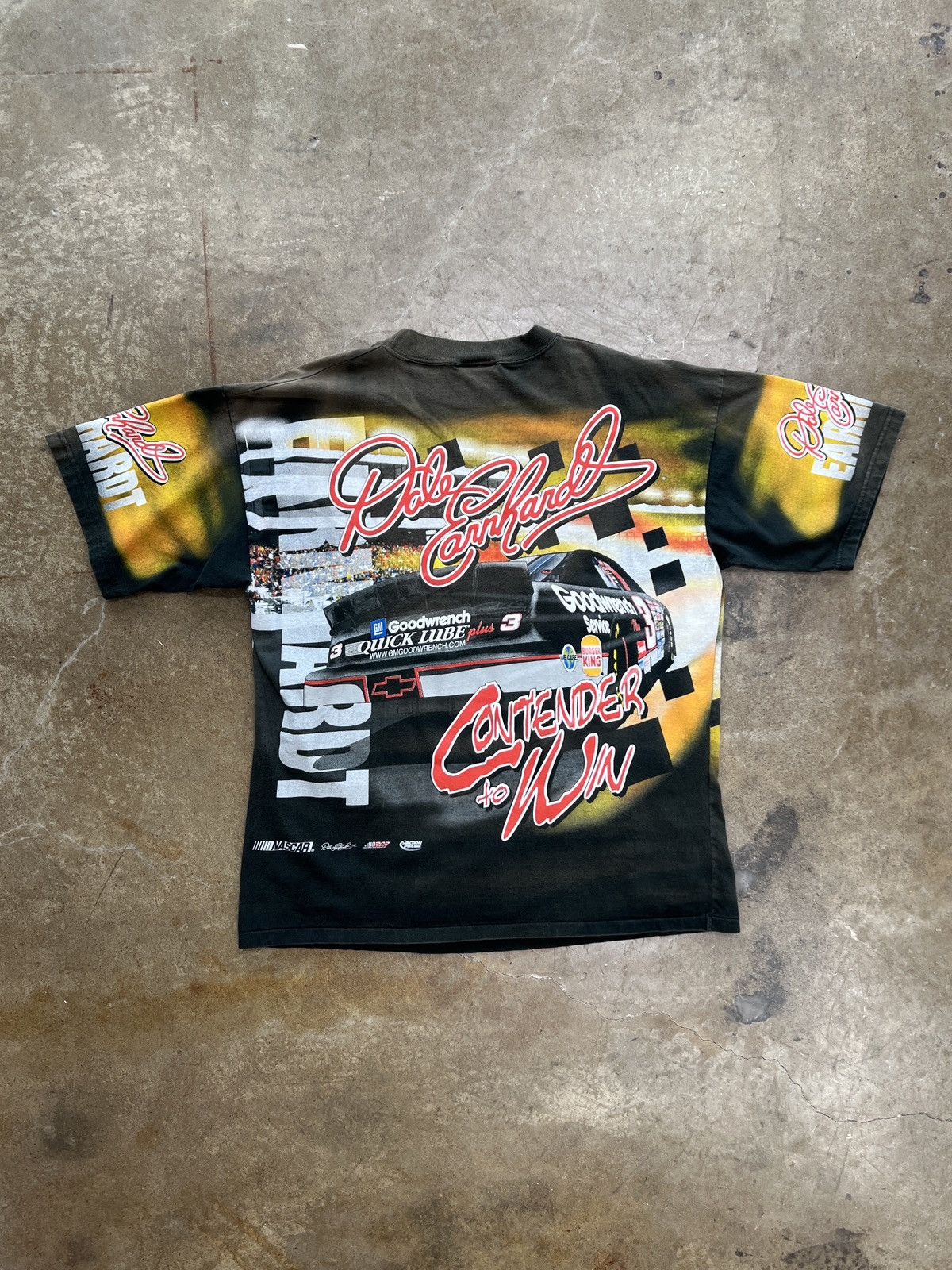 NASCAR Vintage AOP NASCAR Dale Earnhardt Tough Competitor Racing XL Size US XL / EU 56 / 4 - 5 Thumbnail