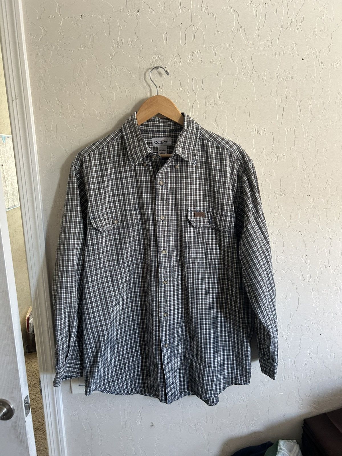 Carhartt × Vintage Vintage Carhartt Button Up Shirt Size US L / EU 52-54 / 3 - 4 Thumbnail