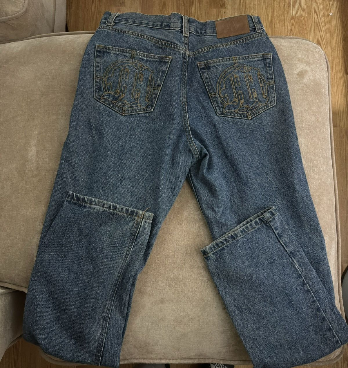 Menace MENACE LA EMBOSSED TARGET LOGO DENIM PANTS Size US 28 / EU 44 - 4 Thumbnail
