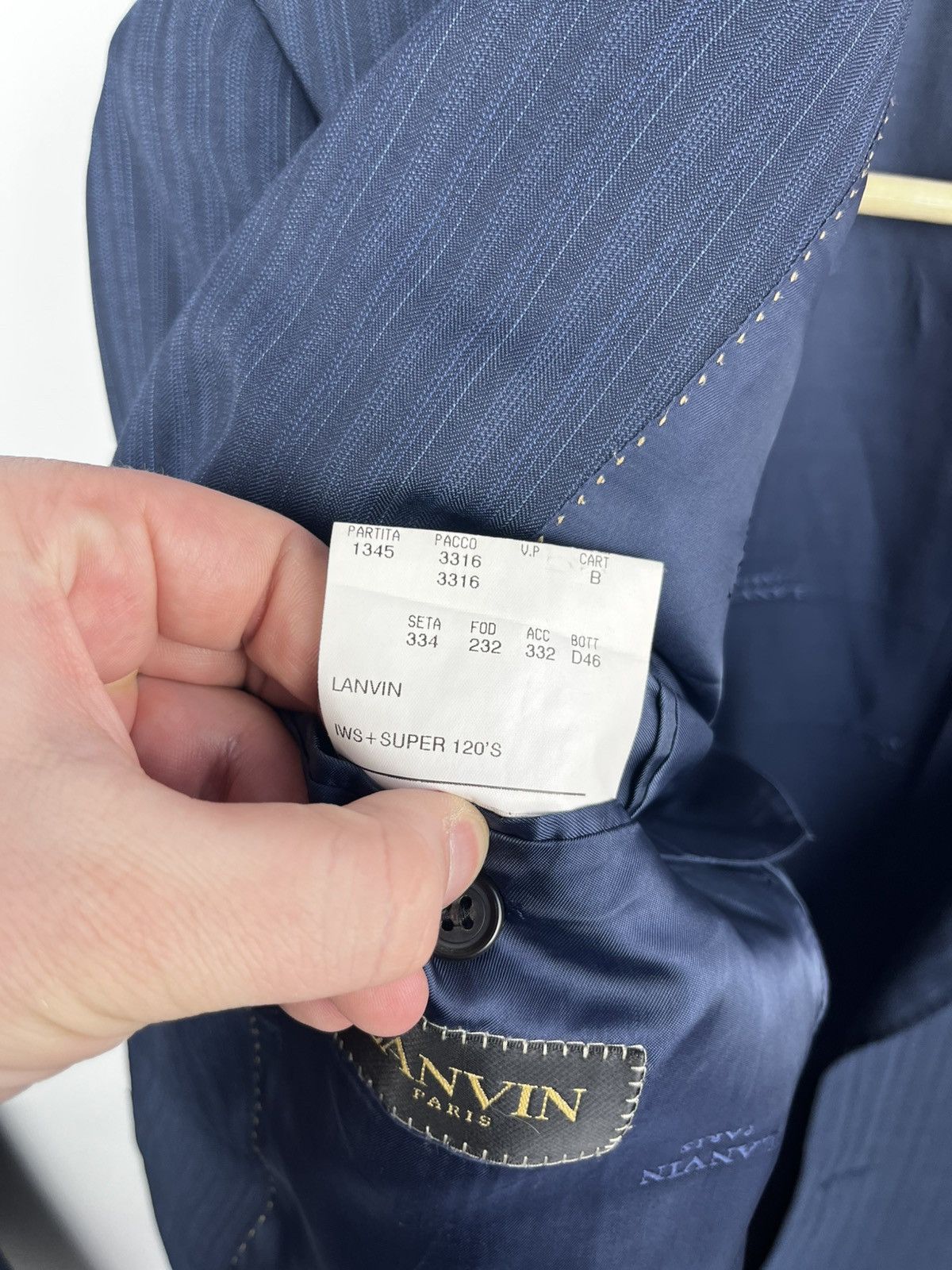 Lanvin LANVIN Paris mens suit france 🇫🇷 size 52 rare Size 50R - 9 Thumbnail