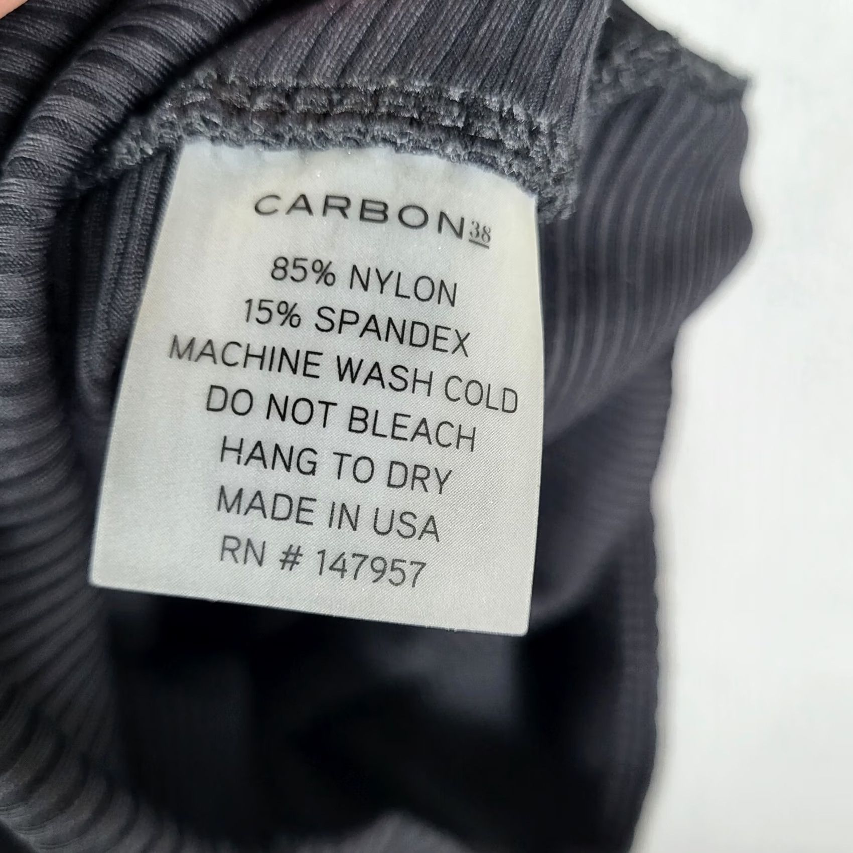 Carbon Carbon38 Ribbed Black Womens Leggings Sz S Size 28" / US 6 / IT 42 - 4 Thumbnail