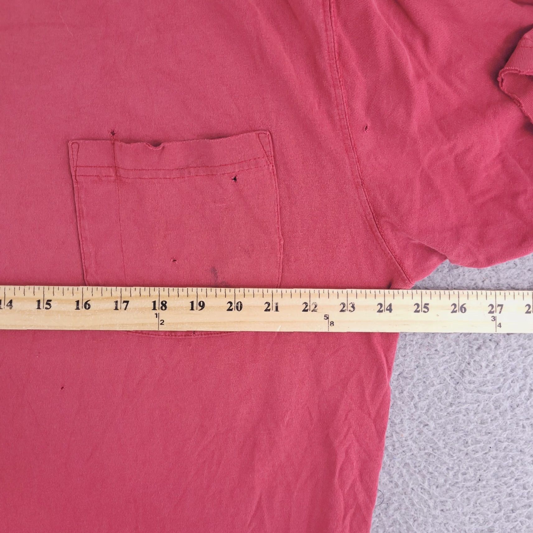 Vintage VINTAGE CE Schmidt Shirt Mens XL Red Distressed Workwear Grunge Pocket Button-Up Short Sleeve Size US XL / EU 56 / 4 - 7 Thumbnail