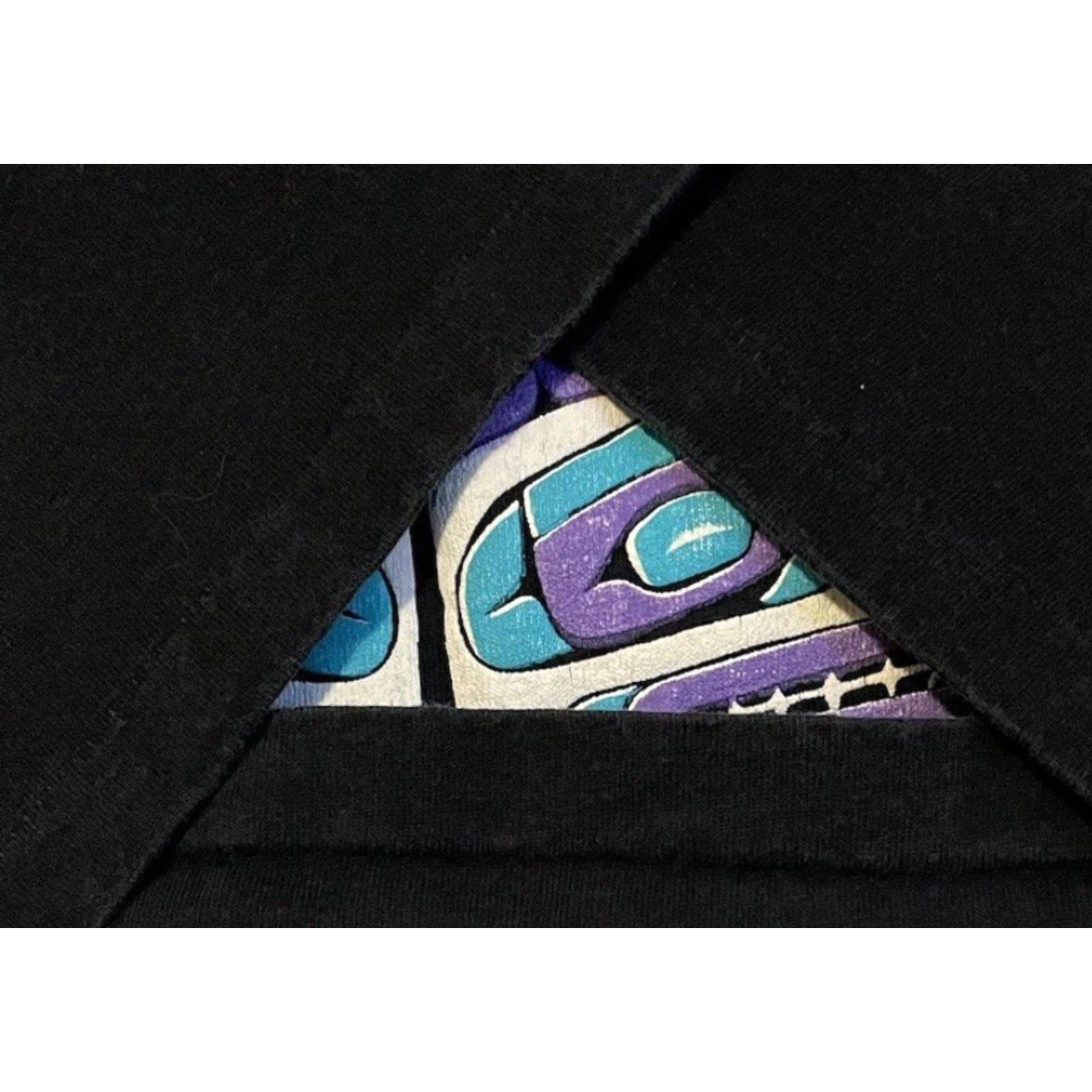 Native VINTAGE 90s Alaska Faded Art T-Shirt Black Men Small Short Sleeve Native Surf Skate Grunge Biker USA Art Nature Size US S / EU 44-46 / 1 - 3 Thumbnail