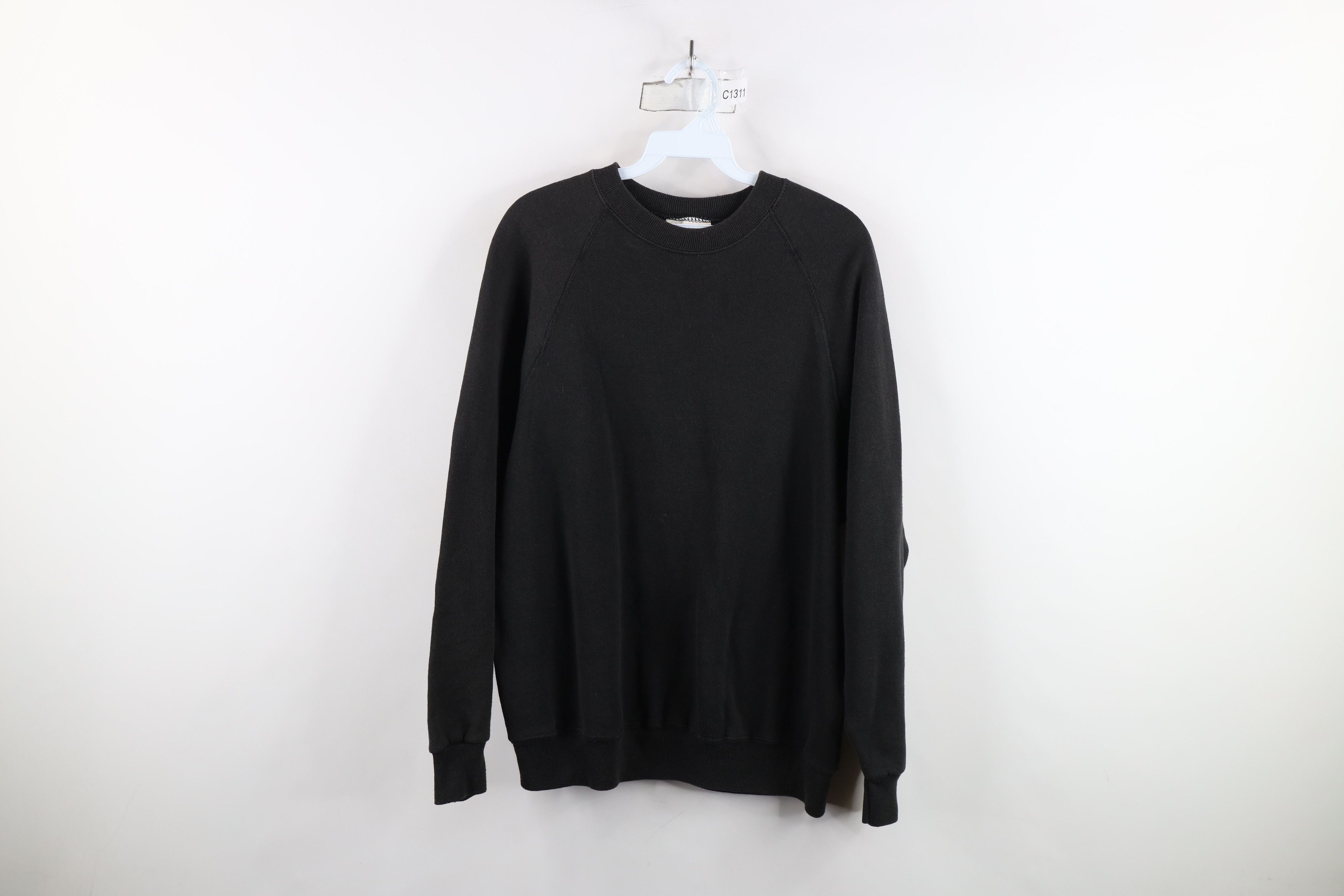 Vintage Vintage 80s 90s Streetwear Crewneck Sweatshirt Black USA Size US L / EU 52-54 / 3 - 1 Thumbnail
