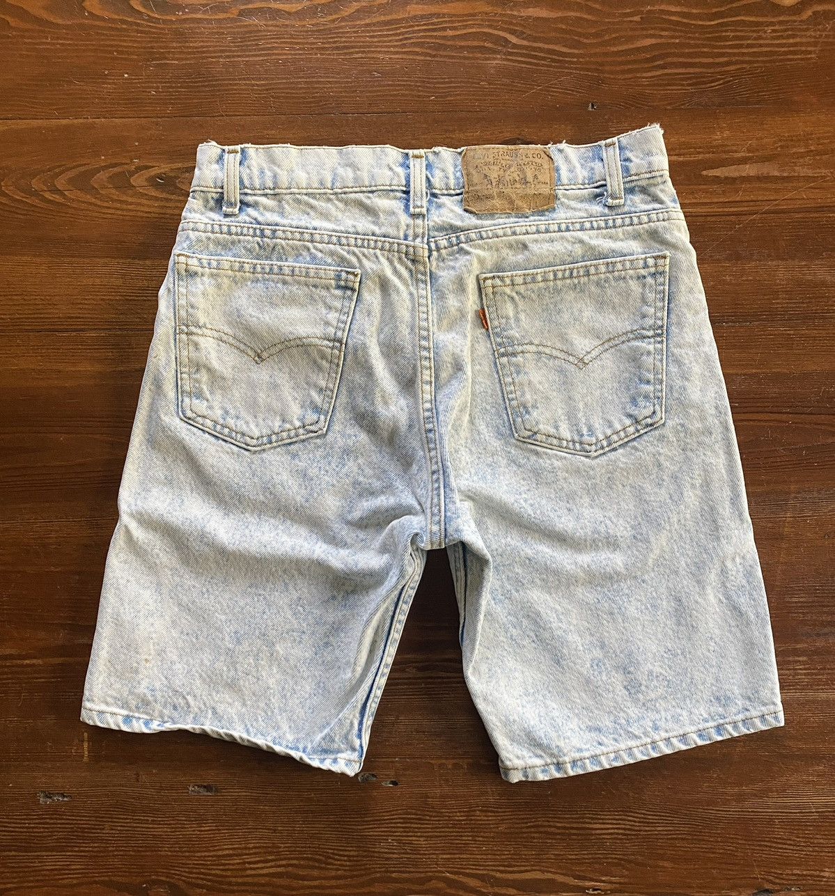 Levi's Vintage 80’s Levi’s Orange Tab Acid Wash Denim Jean Shorts Size US 31 - 2 Thumbnail