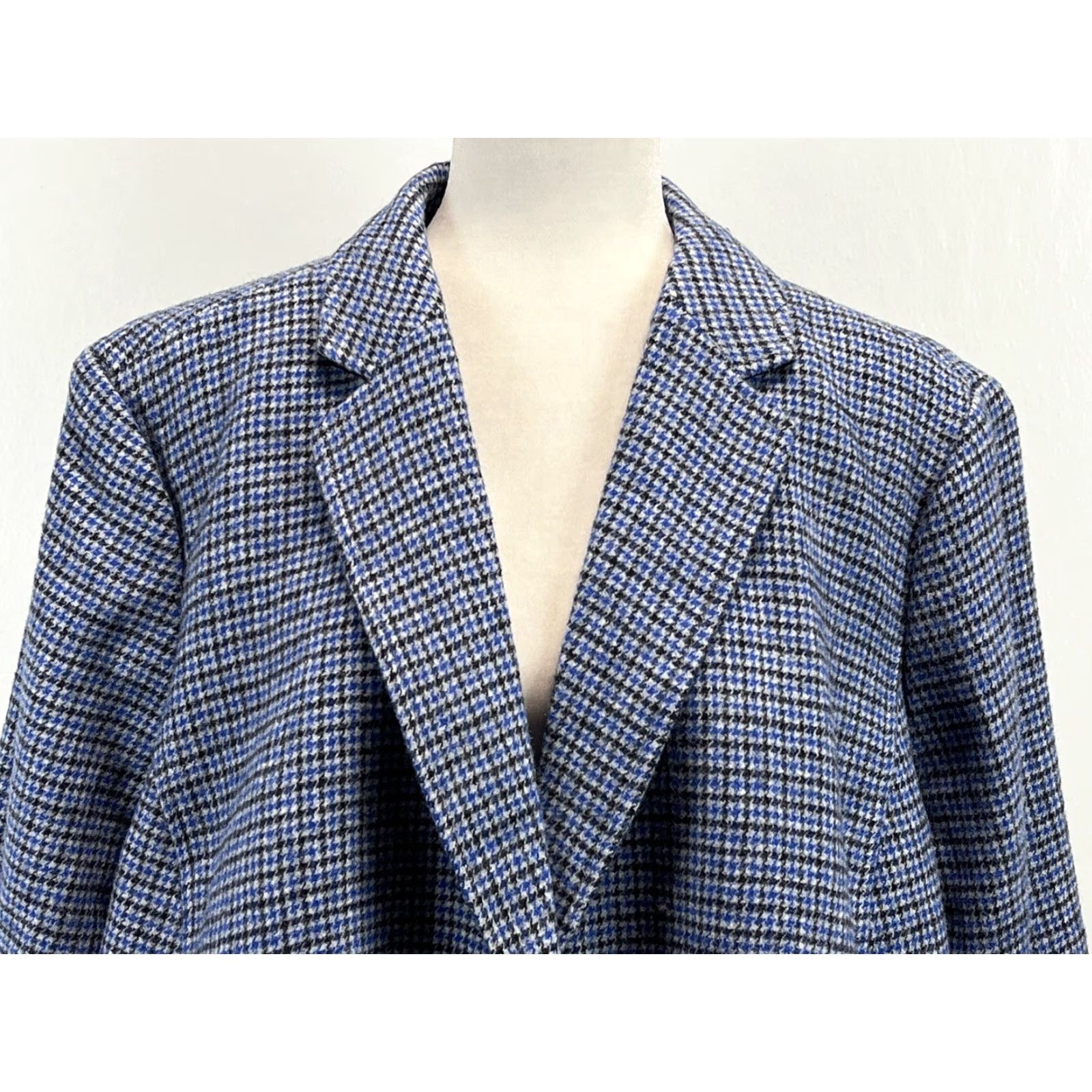 Talbots NEW Talbots Aberdeen Plus Size 22W Houndstooth Blazer Jacket Wool Blend Womens Size 3XL / US 20-22 - 5 Thumbnail