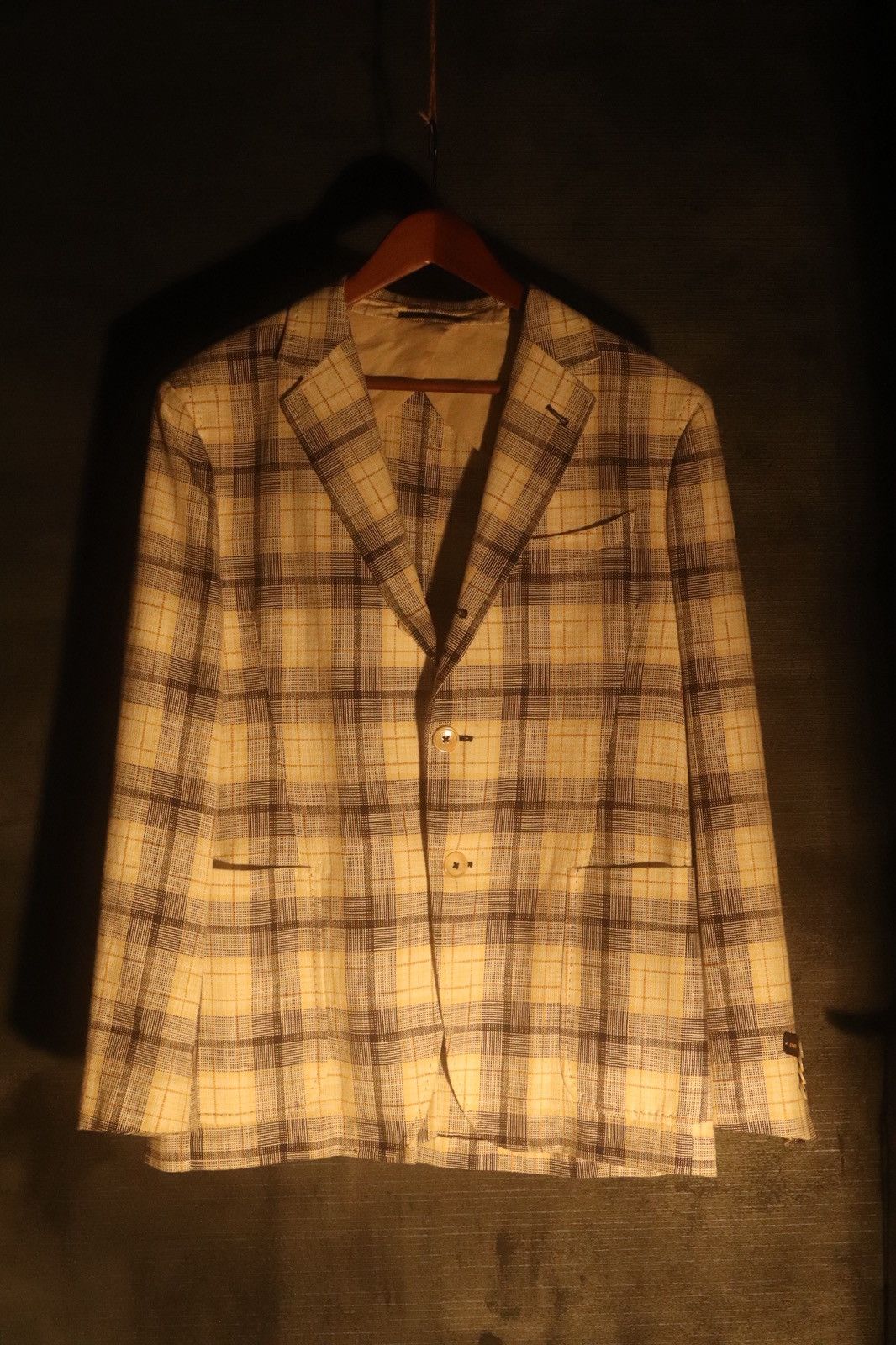 Fendi FENDI Madras Check Linen Blend Suit Set Jacket Shorts 52R Size 52R - 2 Thumbnail