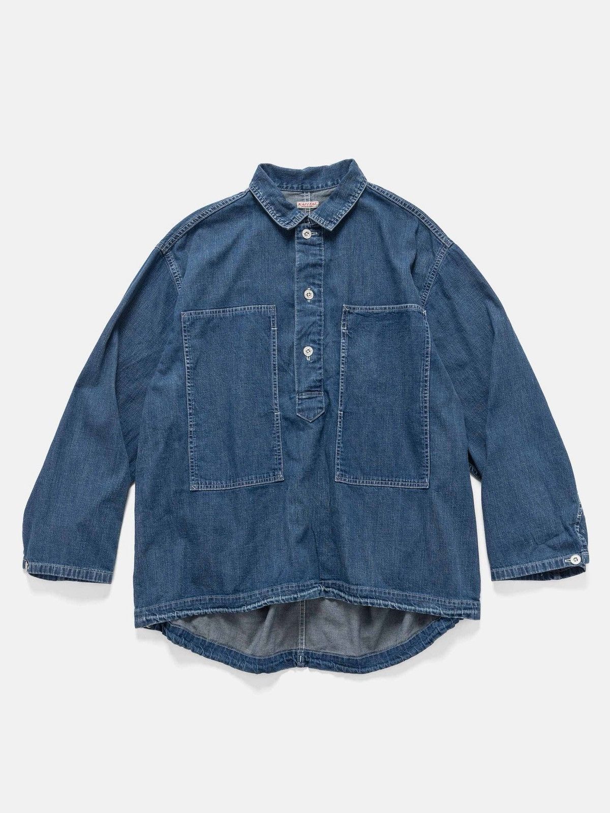 Kapital Kapital M-35 Denim Pullover Shirt Jacket Size US M / EU 48-50 / 2 - 1 Thumbnail