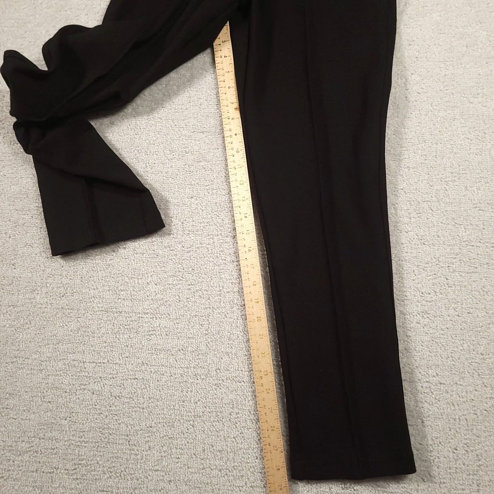 Lee Lee Comfort Pants Pull On Womens 10 Black Stretch Waistband Chino Straight Leg Size 32" / US 10 / IT 46 - 4 Thumbnail