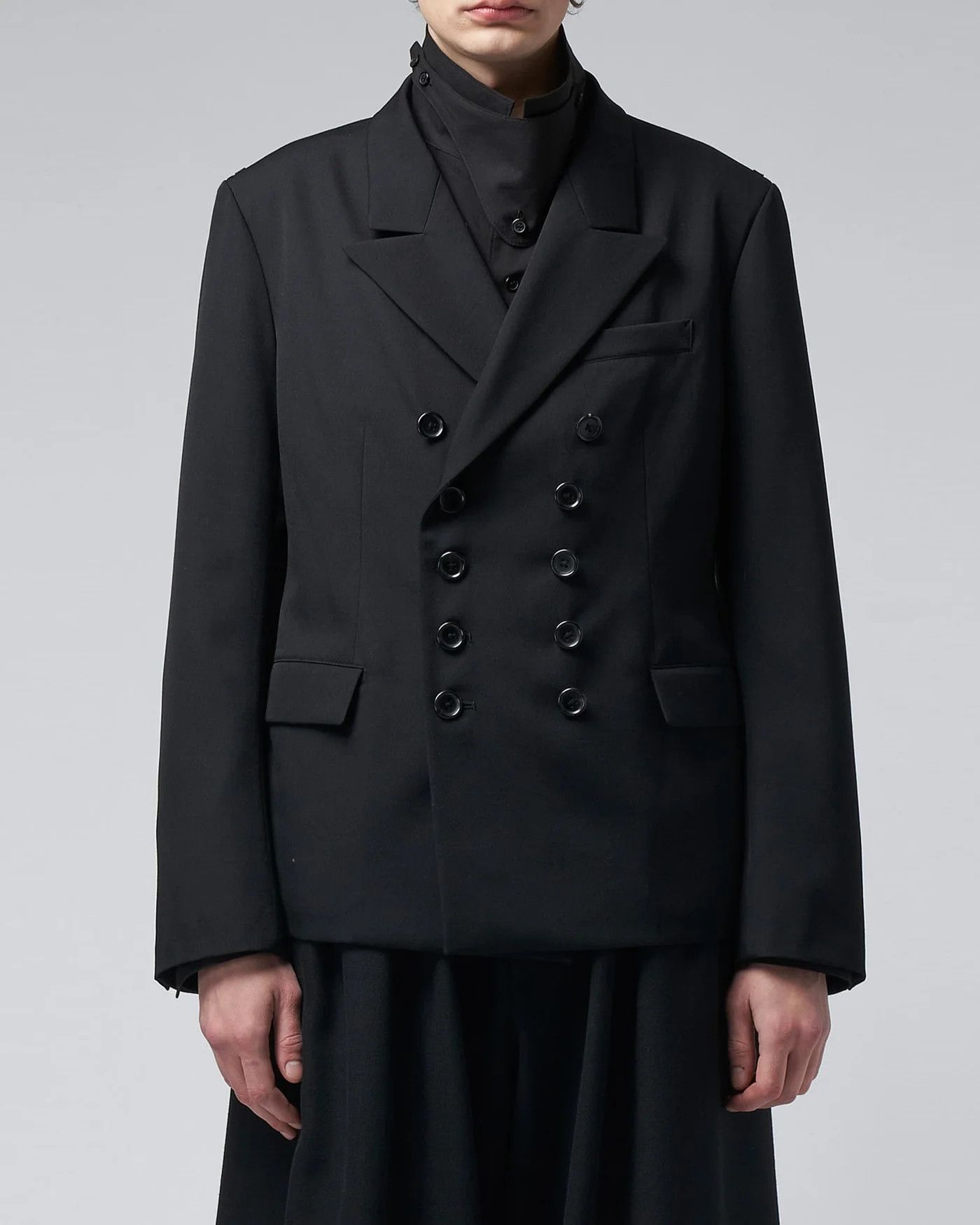 Yohji Yamamoto Yohji Yamamoto Pour Homme 10BUTTON DOUBLE BREASTED JACKET Size US M / EU 48-50 / 2 - 3 Thumbnail