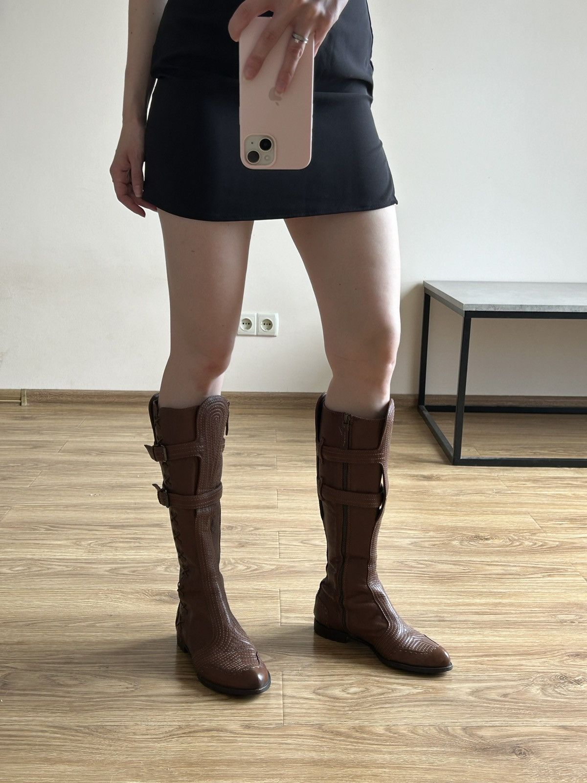 McQ Alexander McQueen Alexander Mcqueen Leather High Browm Boots Old money Size US 7.5 / IT 37.5 - 15 Thumbnail