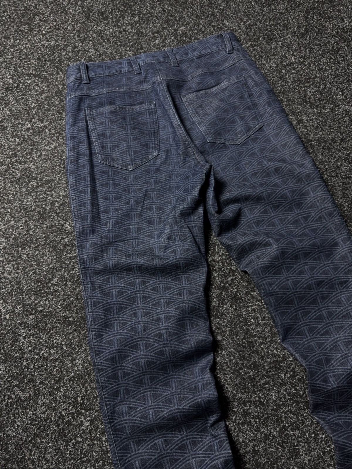Escada Luxury Escada Geometric Pattern Denim Trousers Women’s 36 Size 30" / US 8 / IT 44 - 14 Thumbnail