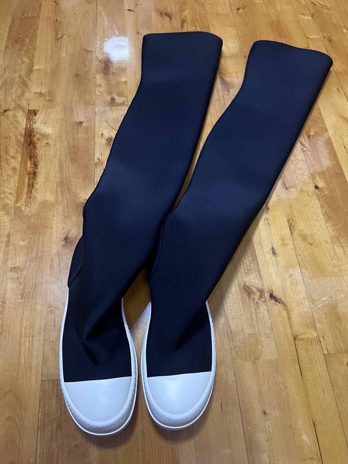 Rick Owens Drkshdw Rick owens drkshdw thigh high stocking ramones sz 37.5 Size US 7.5 / IT 37.5 - 1 Thumbnail