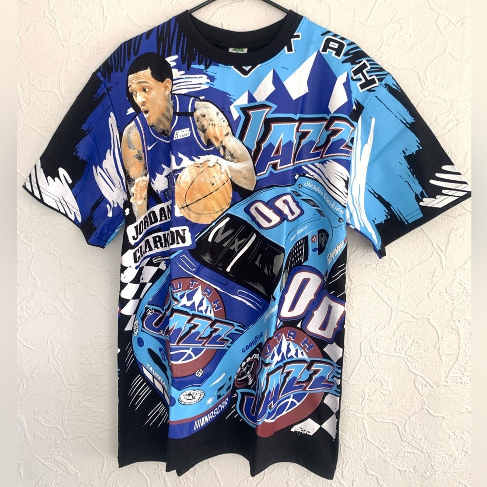 NBA ALL OVER PRINT JORDAN CLARKSON AOP JAZZ SIZE XL SOFT RARE Size US XL / EU 56 / 4 - 2 Thumbnail