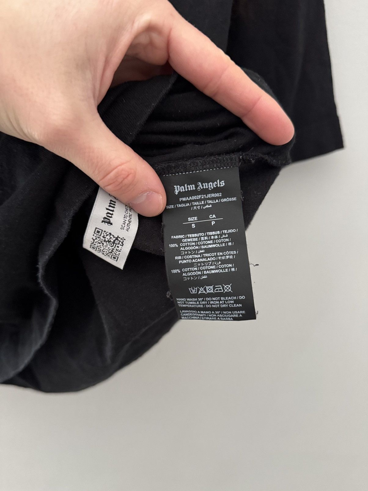 Palm Angels Palm Angels OG Cropped Tee T-Shirt Back Logo Size US S / EU 44-46 / 1 - 5 Thumbnail